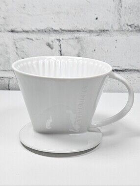 SIBARIST Ceramic Pour Over Coffee Dripper White Cone Brewer